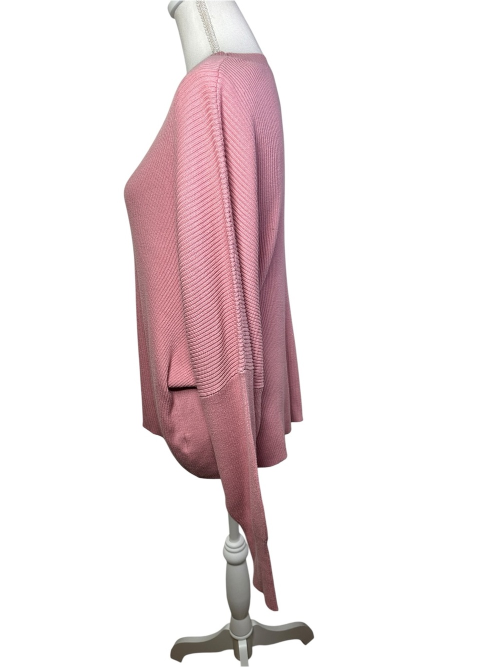 Lullaby Club Alex Knit Sweater Dusty Pink Oversized Ribbed L/XL NWT - Picture 4 of 11
